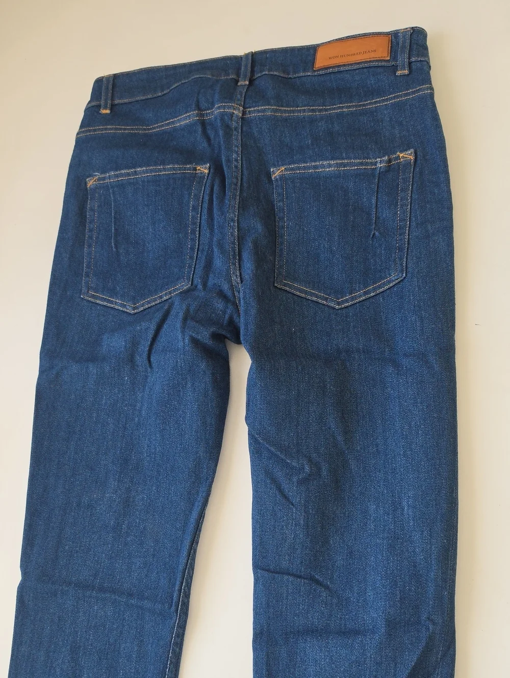 Won Hundred, dark blue, slim or straight-fit denim jeans